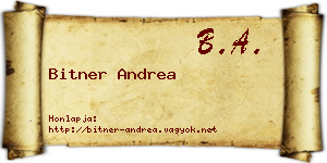 Bitner Andrea névjegykártya