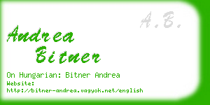 andrea bitner business card